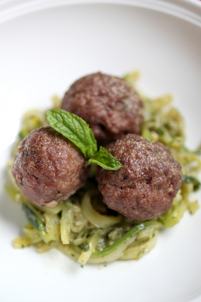 Lamb Meatballs With Mint Pesto Primal Palate Paleo Recipes