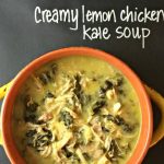 Creamy lemon chicken Kale soup