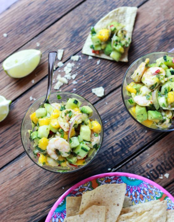 Chopped Mango Shrimp Salad - Little Broken