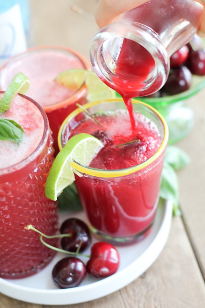 Basil Infused Cherry Limeade