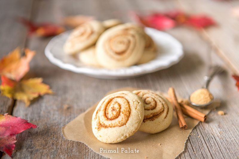 paleo cinnamon swirl cookies - primal palate -1
