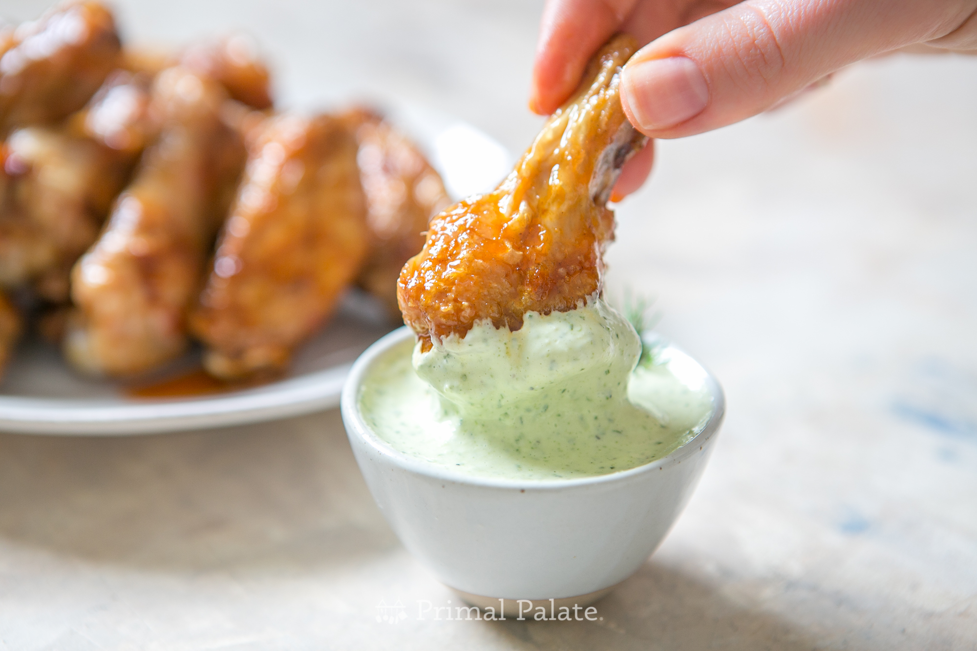 ad we're making homemade garlic aioli using Primal Kitchen Ranch Dres