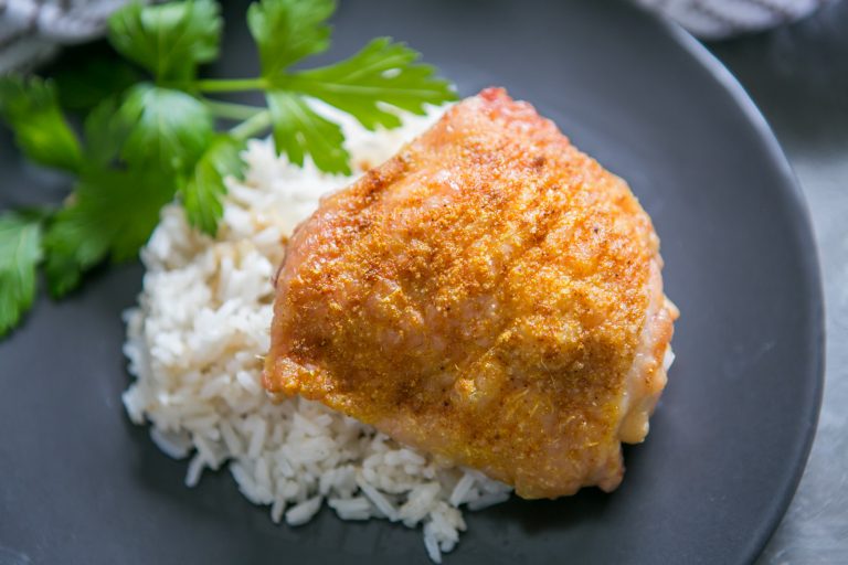 Curry Baked Chicken Thighs with Masala Rice Primal Palate Paleo Recipes